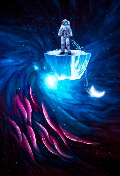元宇宙世界风景背景墙