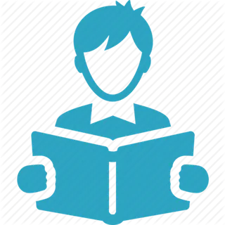 蓝色人物学习剪影少儿兴趣班