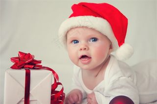 漂亮的圣诞宝宝