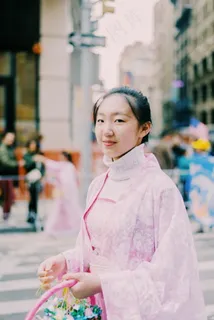 粉色汉服古装美女图片 粉色汉服古装美女图片