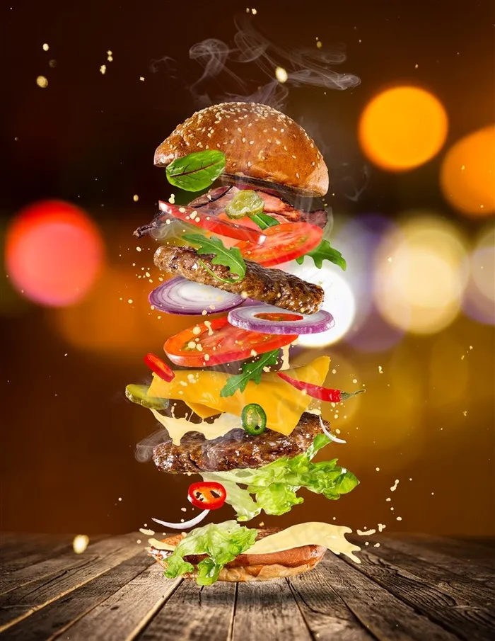 汉堡包套餐图片