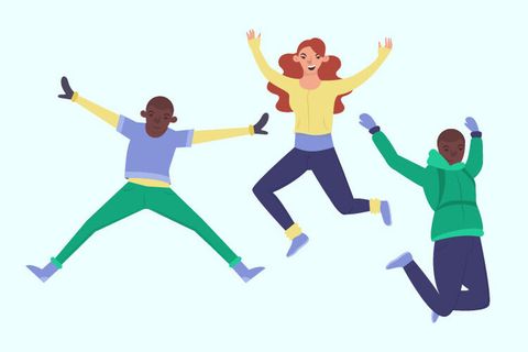 冬天服饰服装冬装穿冬装保暖冬季卡通人物男女装Ai矢量图片素材