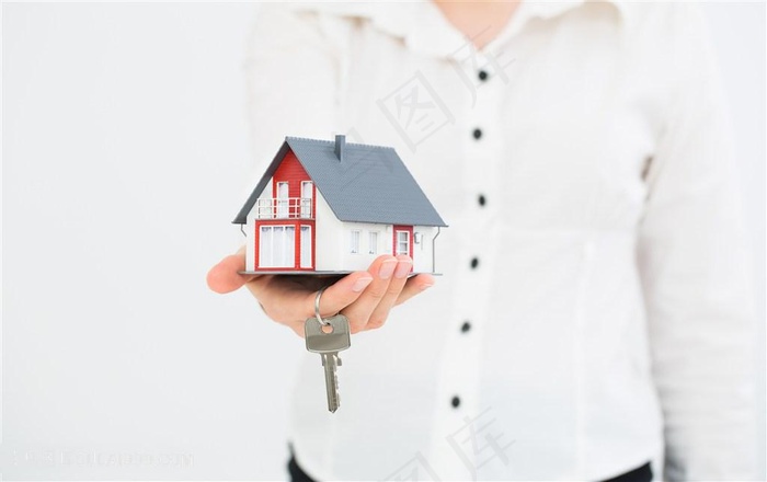 呵护家庭人物房子