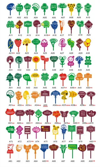 清新爱护花草指示牌