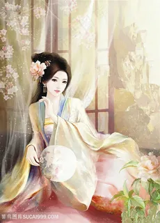 古典插画美女图片