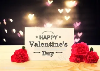 浪漫玫瑰花和卡片高清图片