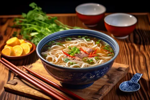 美味的牛肉拉面美食摄影图