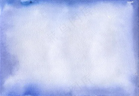 唯美背景蓝色水彩宣纸底纹素材图片