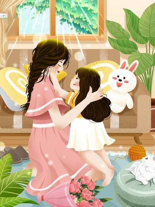 母亲节 母亲节插画 母亲节宣传