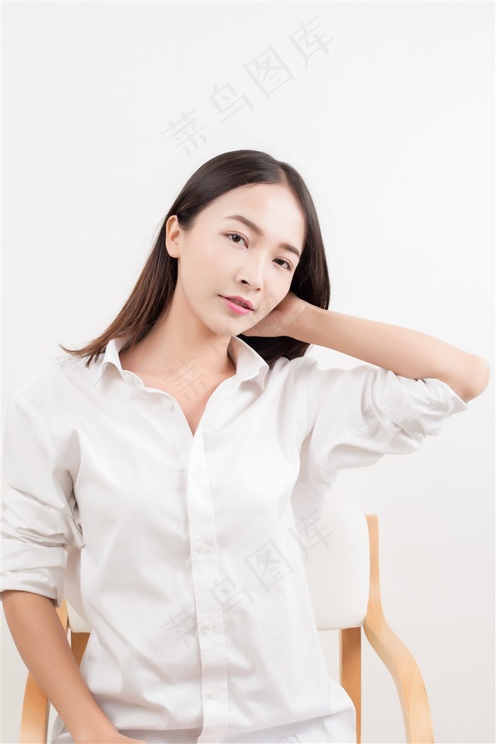 棚拍清新美女摄影