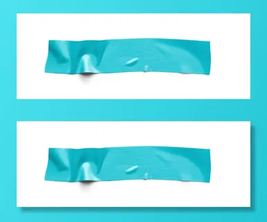 一条贴不平滑的不干胶贴实拍素材