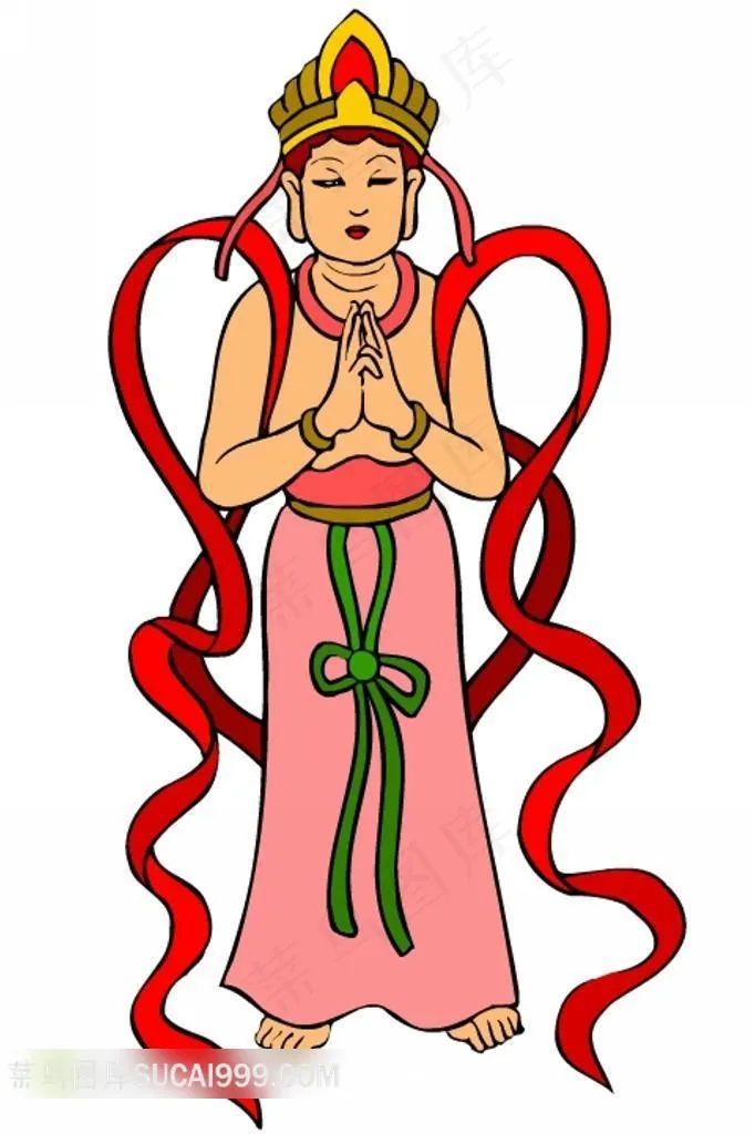 菩萨壁画素材