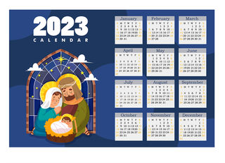 2023日历 2023年挂历 兔年日历 