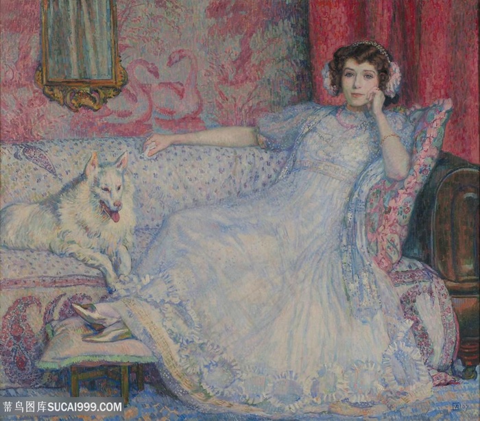 布朗夫人高清油画风景画