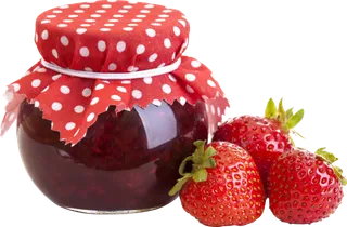 免抠红色草莓果酱