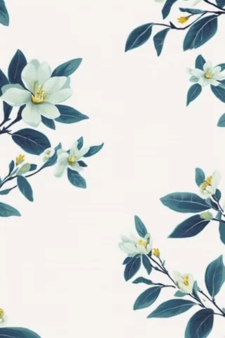 中国风简约淡雅蓝色枝叶背景