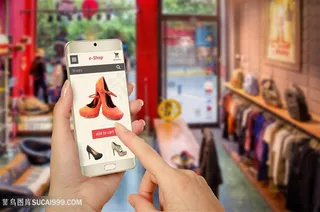 手机网络购物的女性高清图