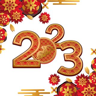 喜庆兔年2023年挂画