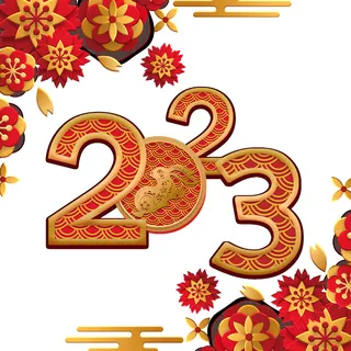 喜庆兔年2023年挂画