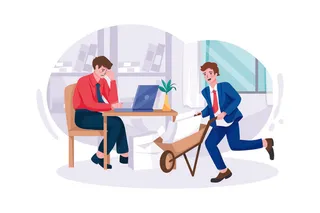 扁平化人物场景办公互联网等距ai矢量设计网页海报UI素材插画