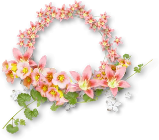 花环卡通简笔春季植物装饰谷雨