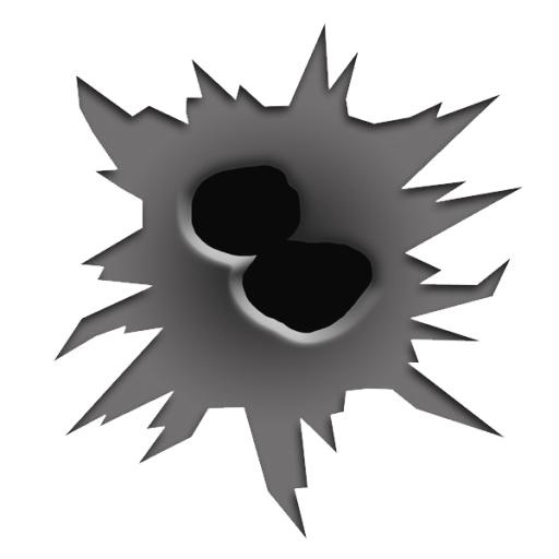 子弹射孔 PNG免抠(600x600)