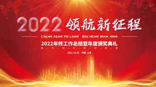 虎年新年企业年会展板舞台背景