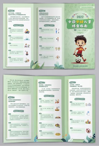 学龄儿童膳食指南14-17岁三折页