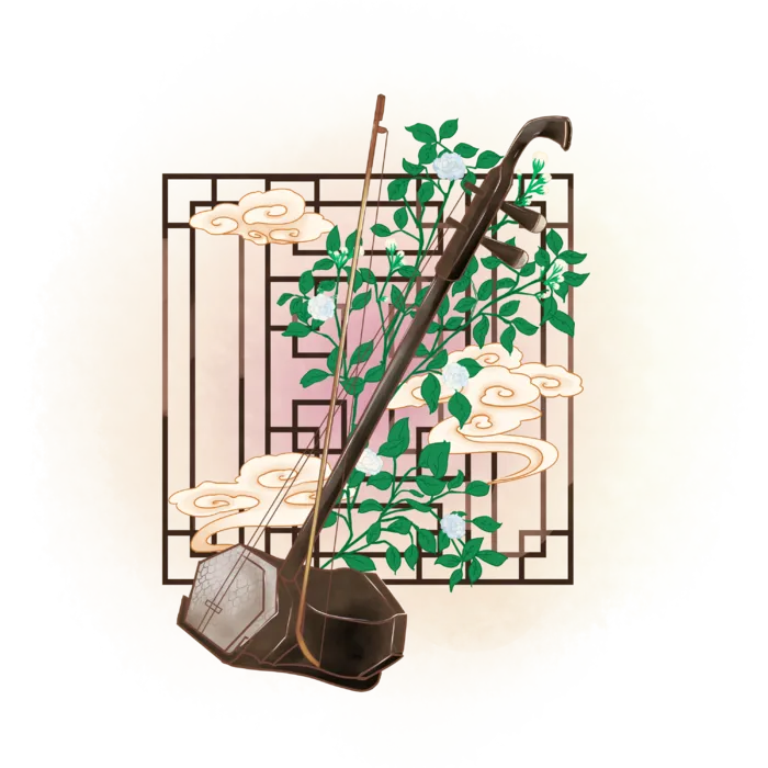 古风乐器培训免抠素材