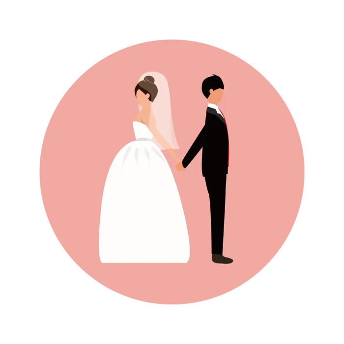 婚纱卡通人物婚礼白纱结婚婚纱摄影手绘