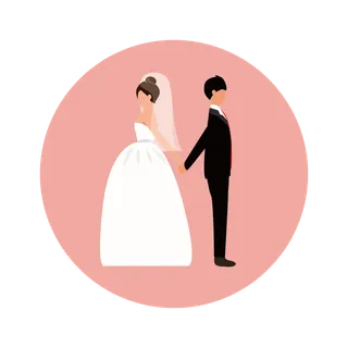 婚纱卡通人物婚礼白纱结婚婚纱摄影手绘