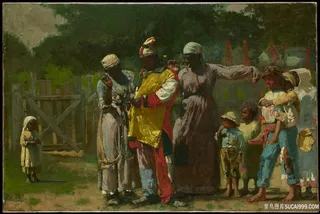 狂欢节的着装风景画