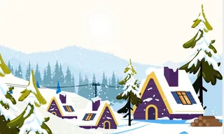 设计冬天卡通背景