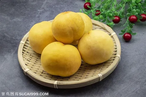 高清黄桃摆拍图片水果图片