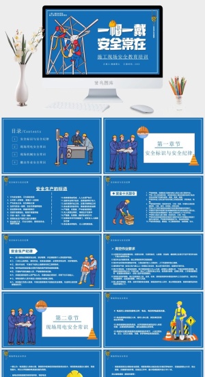 安全生产PPT模板预览图