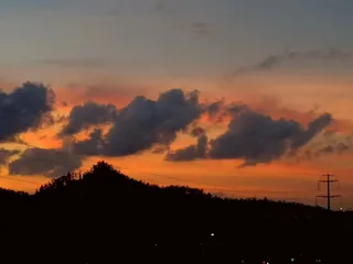 黄昏晚霞风景图