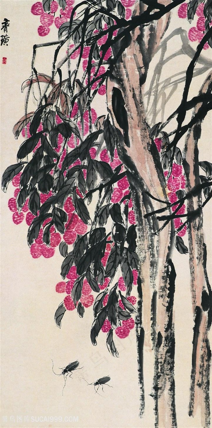 齐白石植物与昆虫国画图片