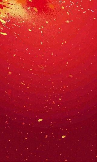 红色喜庆烟花丝带，圣诞新年节日背景