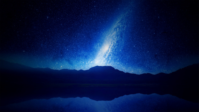 高清唯美星空夜空山林