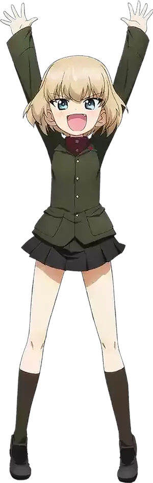 女孩欢呼素材卡通简笔