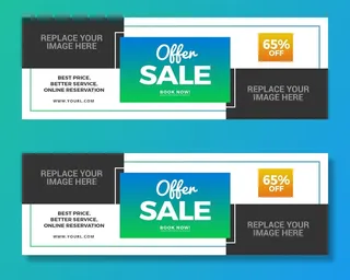 设计广告销售旅游横幅素材