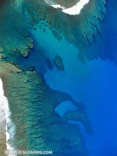 大海般的颜料蓝色系大理石背景图片 大海般的颜料蓝色系大理石背景图片