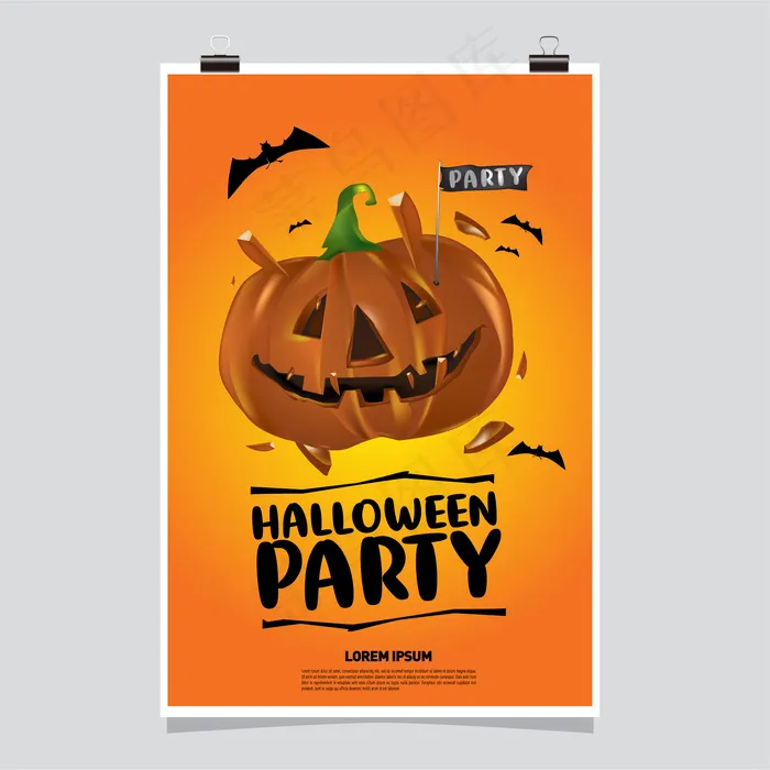 万圣节失量图ai矢量模版下载