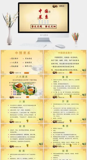黄色营销PPT模板预览图