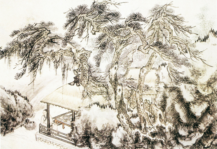 水墨山水素材 水墨 水墨画 水墨山河 水墨 山河 山河湖海 松树