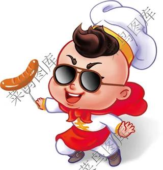 动画人物,烤肠分层高清