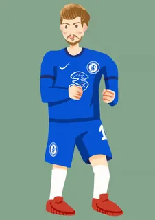 原创球星扁平风插画