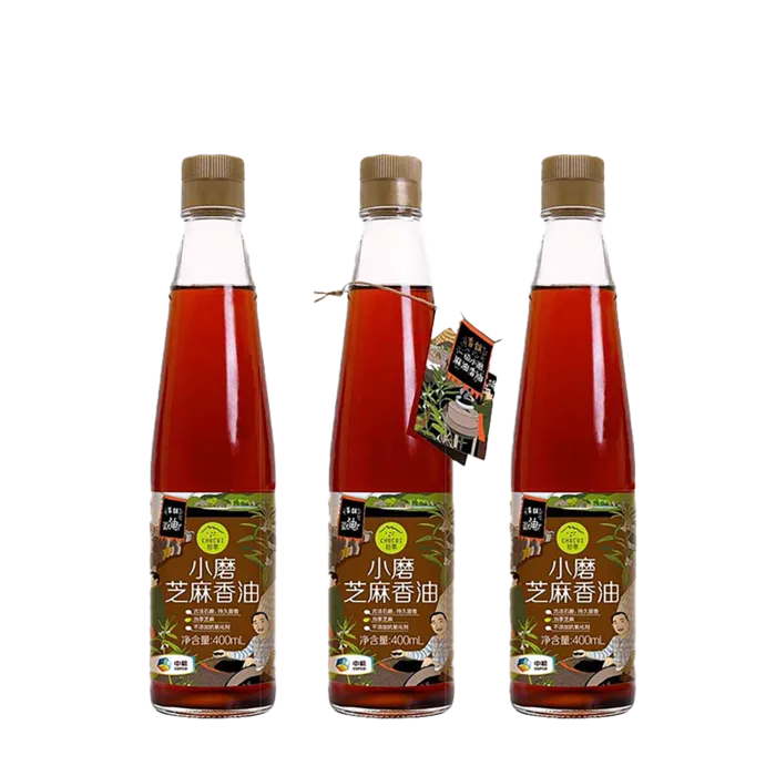 中粮初萃小磨香油400毫升超市商品白底图免抠实物摄影png格式图片透明底