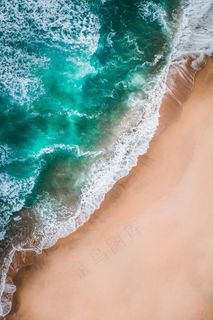 海浪沙滩摄影图片