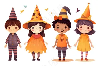 儿童卡通插画圣诞节庆祝欢乐背景